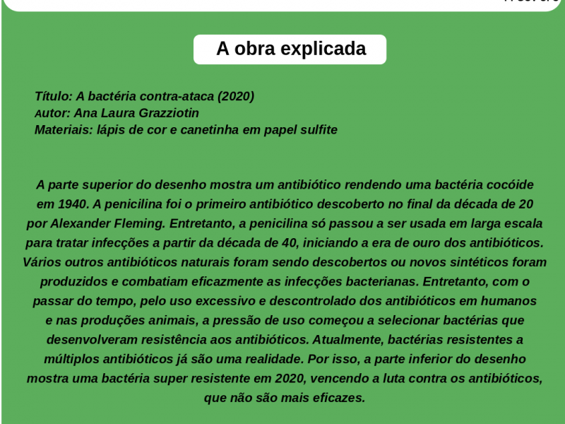 Explicação da obra: A bactéria contra-ataca (2020)